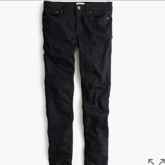 J. Crew Black Ankle Toothpick Jeans Size 27 Skinny Fitted Neutral Classic EUC - Picture 2 of 10